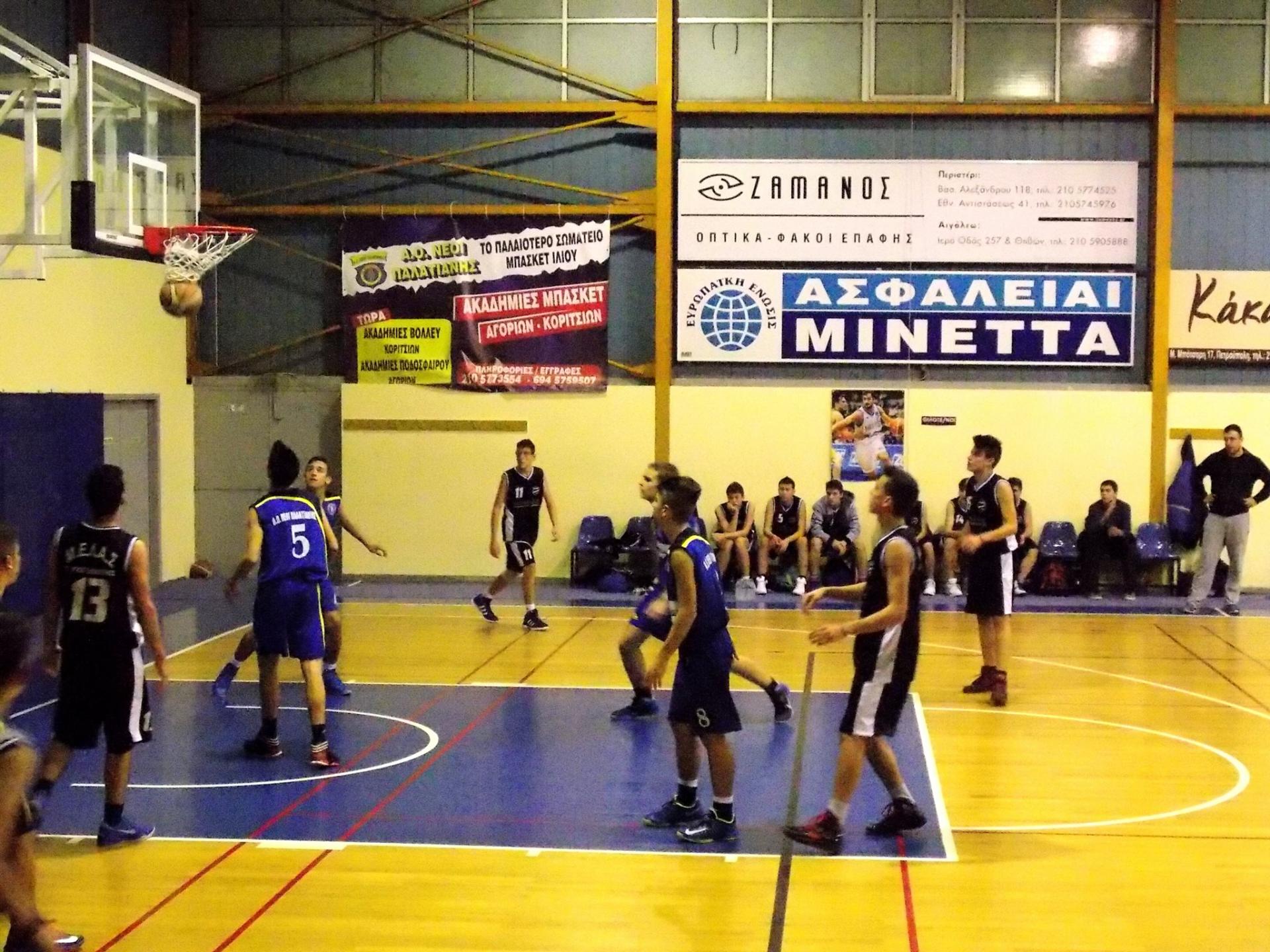 Α ΦΑΣΗ Β ΚΑΤΗΓΟΡΙΑΣ ΠΑΙΔΩΝ 2013-14, 13η Αγωνιστική, Α.Ο.Ν. ΠΑΛΑΤΙΑΝΗΣ (58) - (41) Μ.Ε.Λ.Α.Σ. Ο ΑΓ. ΕΛΕΥΘΕΡΙΟΣ