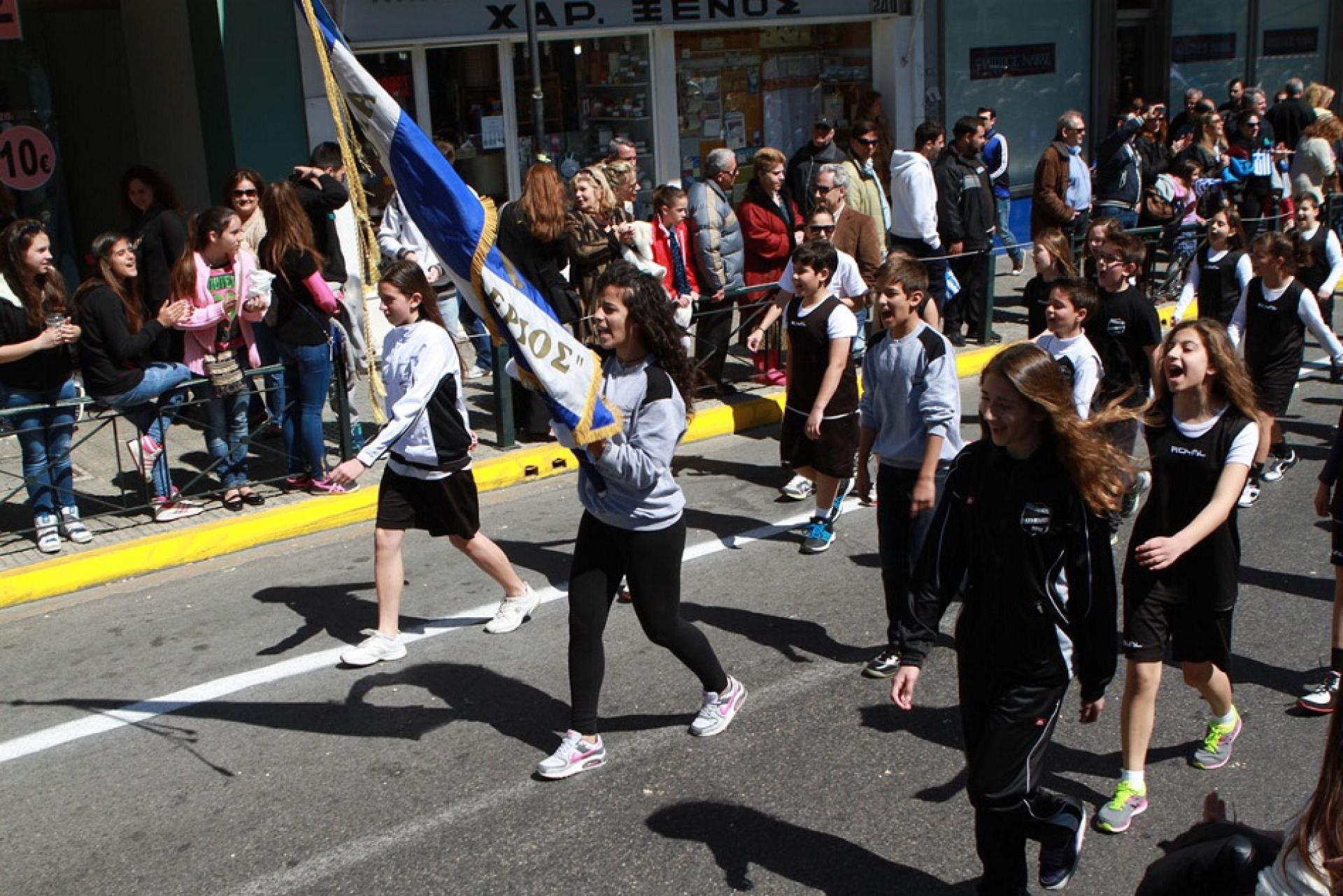 Αιγάλεω, Παρέλαση 25ης Μαρτίου 2014*** ΜΕΛΑΣ ο Άγιος Ελευθέριος***